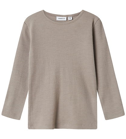 Name It Bluse - Uld/Silke - Rib - NmmWossa - Satellite