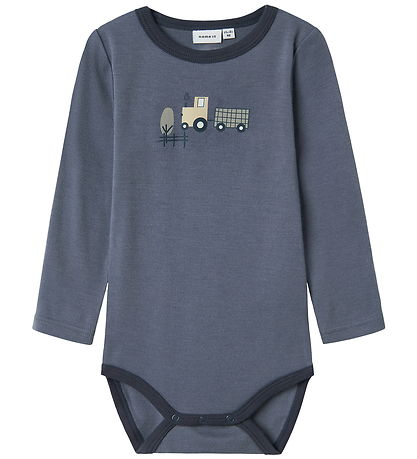 Name It Body l/æ - Uld - NmmWillit - Folkstone Gray/TRACTOR