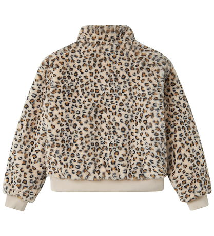 Name It Fleecejakke - NkfMila - Oxford Tan/Leo