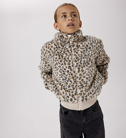 Name It Fleecejakke - NkfMila - Oxford Tan/Leo