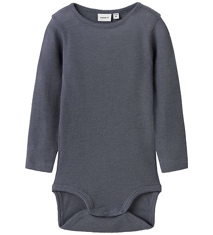 Name It Body l/æ - Uld/Silke - Rib - NbmWossa - Folkstone Gray