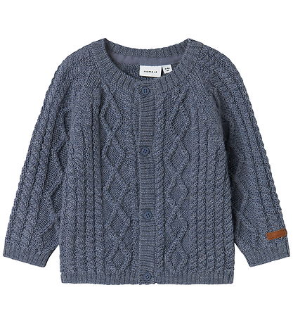 Name It Cardigan - Uld - Strik - NbmWrilla - Folkstone Gray