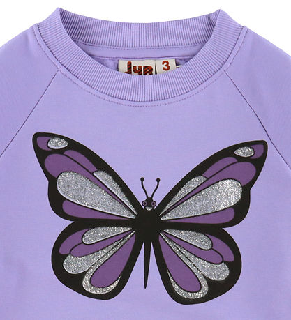 DYR-Cph Sweatshirt - Dyrbellow - Lila Sommerfugl
