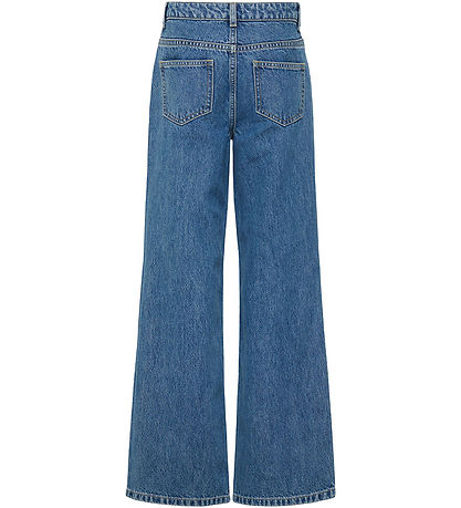Kids Only Jeans - Wide - KogJuicy - Medium Blue Denim/LETTERS