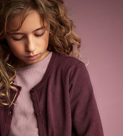 Creamie Cardigan - Pointelle - Vineyard Wine