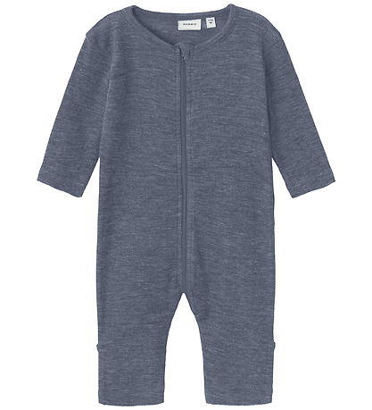 Name It Natdragt - Uld/Silke - Rib - NbmWossa - Folkstone Gray