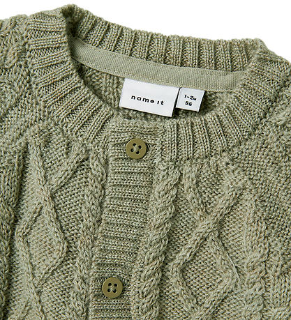 Name It Cardigan - Uld - Strik - NbmWrilla - Dried Sage