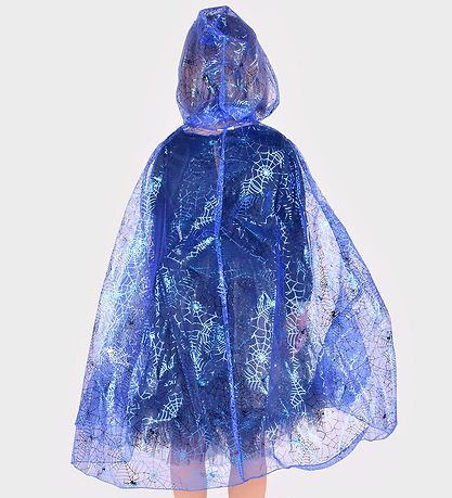 Den Goda Fen Udklædning - Cape Spiderweb - Blue