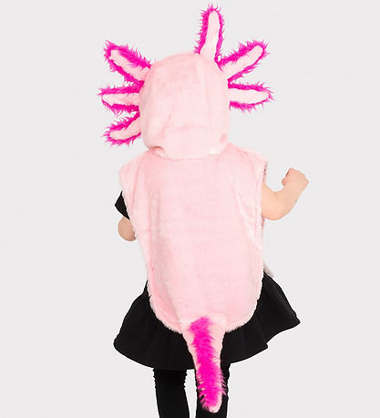 Den Goda Fen Udklædning - Mini Cape Pink Axolotl - Pink