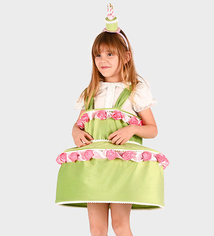 Den Goda Fen Udklædning - Dress Cake w Diadem - Green