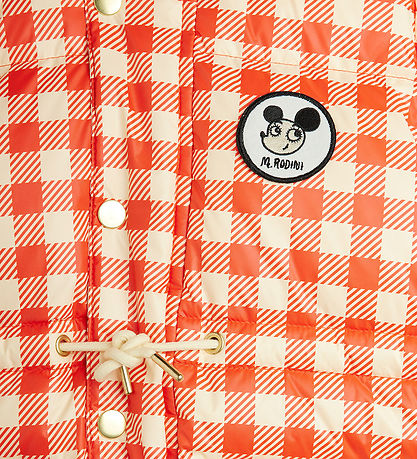 Mini Rodini Vinterjakke - Ritzratz Patch Gingham Heavy Puffer - 