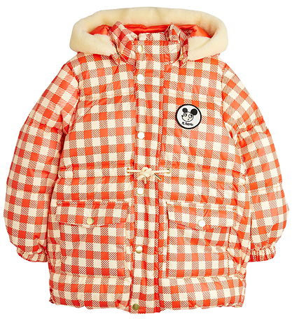 Mini Rodini Vinterjakke - Ritzratz Patch Gingham Heavy Puffer - 