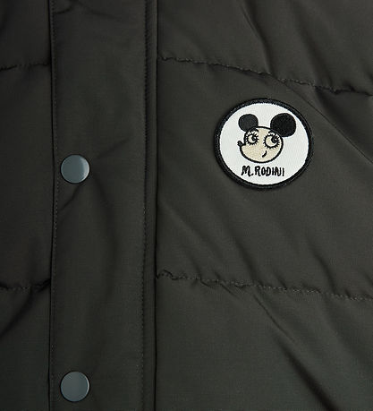Mini Rodini Vinterjakke - Ritzratz Patch Puffer - Sort