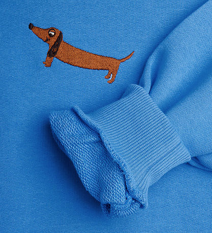 Mini Rodini Sweatshirt - Dog - Blå