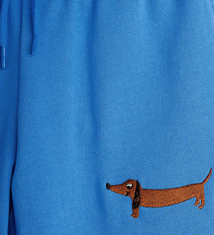 Mini Rodini Sweatpants - Dog - Blå