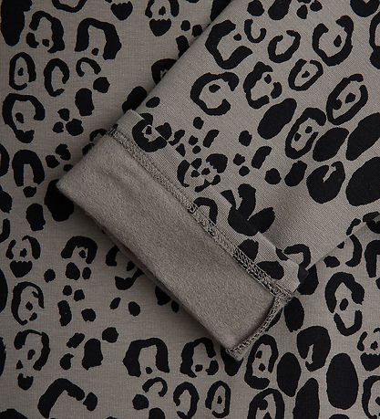 Mini Rodini Bluse - Leopard Brushed Top - Grå/Sort