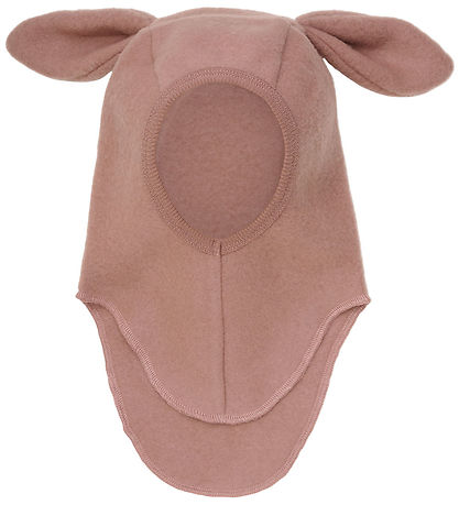 Huttelihut Elefanthue - Uldfleece - 1-lags - Burlwood m. Ører