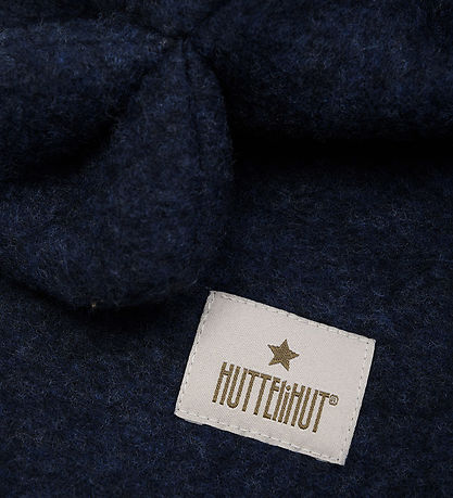 Huttelihut Elefanthue - Uldfleece - 1-lags - Navy m. Ører
