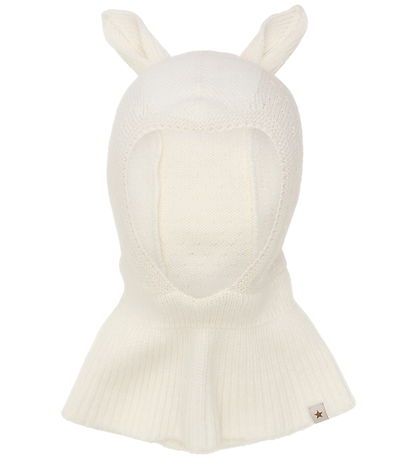 Huttelihut Elefanthue - Uld - 1-lags - Off-white m. Ører