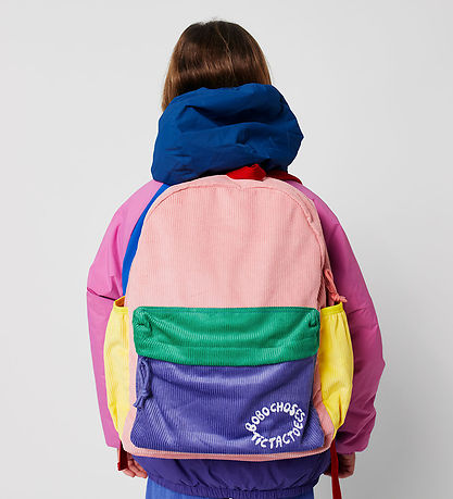 Bobo Choses Skoletaske - Fløjl - Color Block