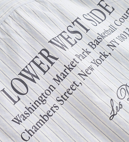Les Deux Skjorte - Kent Print Stripe - Xenon Blue