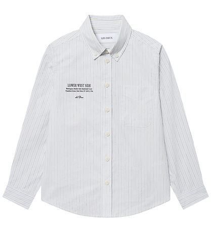 Les Deux Skjorte - Kent Print Stripe - Xenon Blue