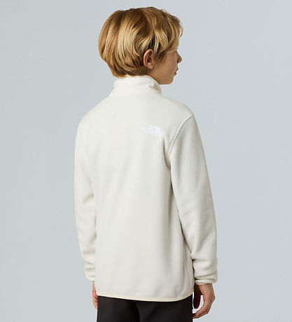 The North Face Fleecetrøje - Glacier - 1/4 Zip - White Dune