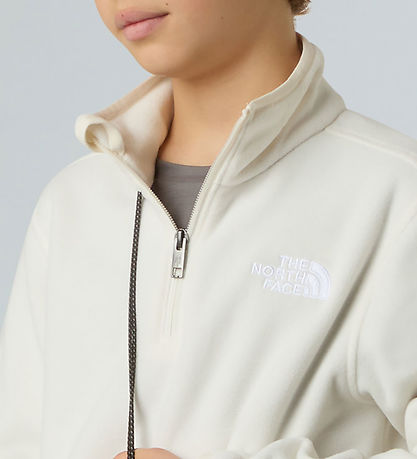 The North Face Fleecetrøje - Glacier - 1/4 Zip - White Dune
