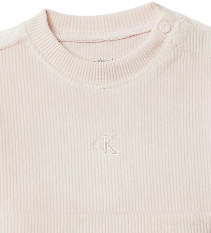 Calvin Klein Kjole - Fløjl - Whitecap Gray