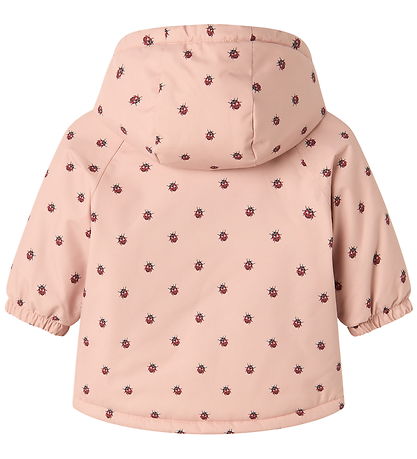 Lil' Atelier Vinterjakke - NbfLasnow05 - Misty Rose/Ladybug
