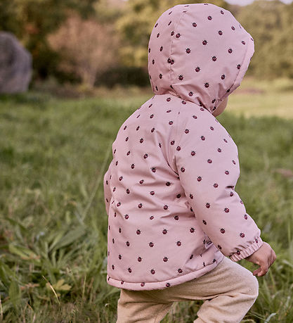 Lil' Atelier Vinterjakke - NbfLasnow05 - Misty Rose/Ladybug