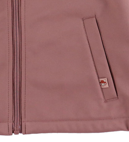 DYR-Cph Softshelljakke - Dyrevild - Dk Rose Beige Rød Panda