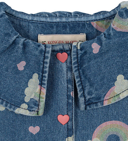 Kongens Sløjd Denimjakke - Denim - Magot - Rainbow