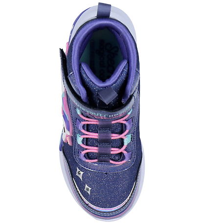 Skechers Støvler m. Lys - Unicorn Chaser - Navy/Multi