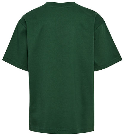 Hummel T-shirt - HmlJR - Mørkegrøn m. Logo