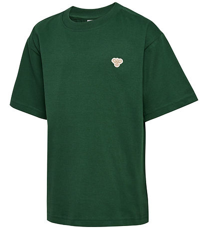 Hummel T-shirt - HmlJR - Mørkegrøn m. Logo