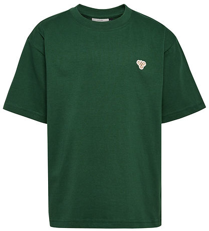 Hummel T-shirt - HmlJR - Mørkegrøn m. Logo