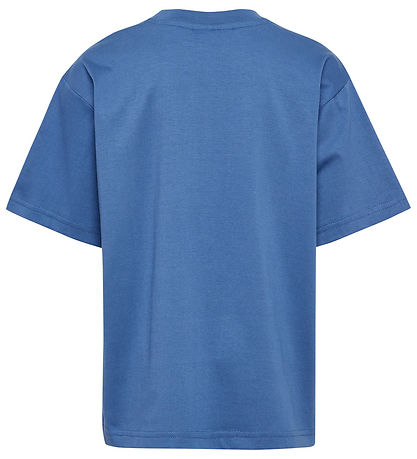 Hummel T-shirt - HmlJR - Dutch Blue m. Logo