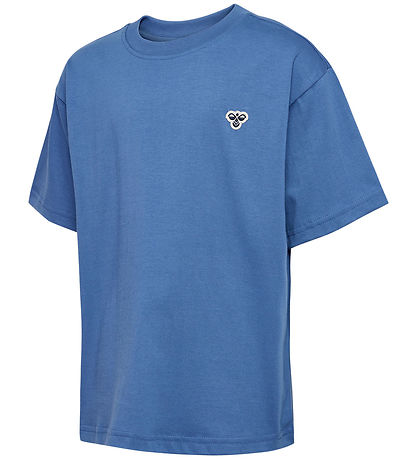 Hummel T-shirt - HmlJR - Dutch Blue m. Logo