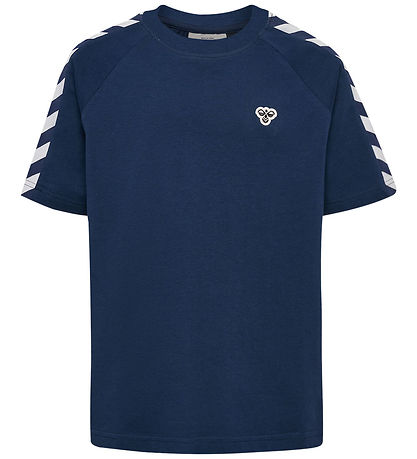 Hummel T-shirt - HmlJR Archive - Dress Blues m. Logo