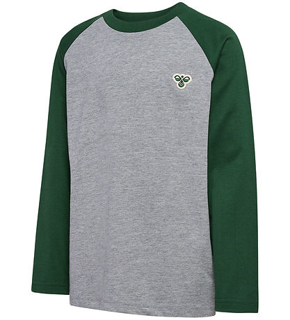 Hummel Bluse - hmlJR - Mørkegrøn m. Logo