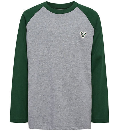 Hummel Bluse - hmlJR - Mørkegrøn m. Logo