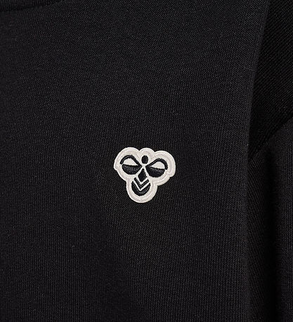 Hummel Hættetrøje - HmlJR - Sort m. Logo