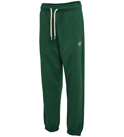 Hummel Sweatpants - HmlJR - Mørkegrøn m. Logo
