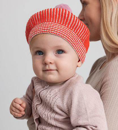 MarMar Baret - Strik - Uld/Bomuld - Alexo - Tomato Stripe