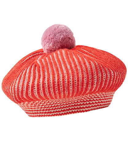 MarMar Baret - Strik - Uld/Bomuld - Alexo - Tomato Stripe