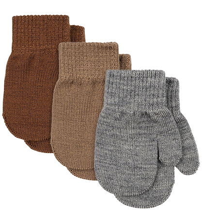 Konges Sløjd Luffer - Uld/Akryl - Filla - 3-pak - Grey Melange/B