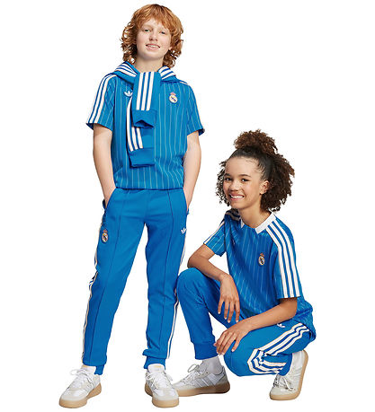 adidas Originals Bukser - Real Madrid - Blue Bird/Hvid