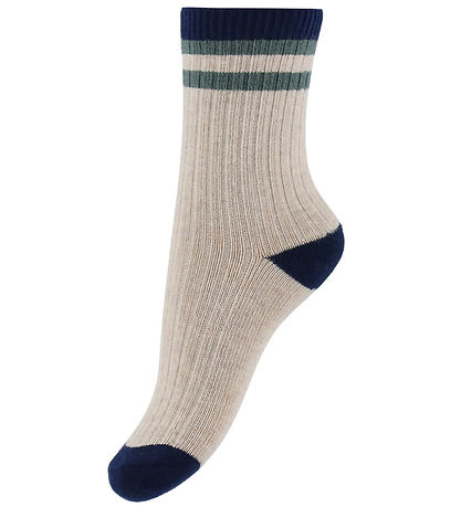 Konges Sløjd Strømper - 2-pak - Rib - Navy Stripe