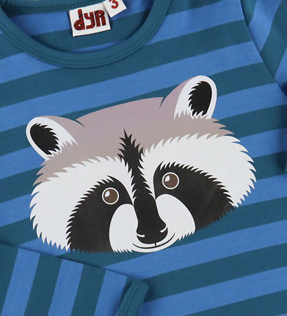 DYR-Cph Bluse - Dyrroar - Slate/Warm Blue Vaskebjørn